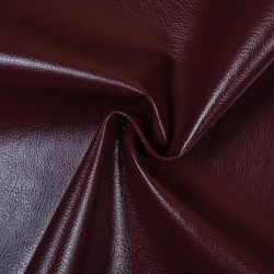 Ткань Дерматин (Кожзам) для мебели, цвет Бордовый (на отрез)  в Щекино