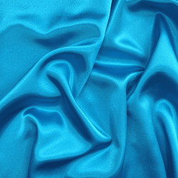 *Ткань Атлас-сатин, цвет Голубой (на отрез)  в Щекино