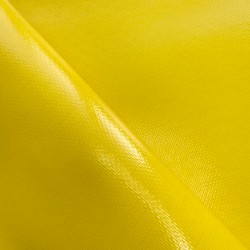 Ткань ПВХ 600 гр/м2 плотная, Жёлтый (Ширина 150см), на отрез  в Щекино