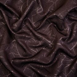 Ткань Блэкаут для штор &quot;Ледовое тиснение цвет Темно-Коричневый&quot; (на отрез)  в Щекино