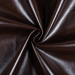 Ткань Дерматин (Кожзам) для мебели, цвет Темно-Коричневый (на отрез)  в Щекино