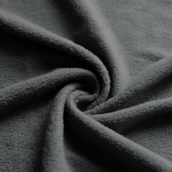 Ткань Флис Односторонний 130 гр/м2, цвет Серый (на отрез)  в Щекино