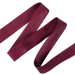 Окантовочная лента-бейка, цвет Бордовый 22мм (на отрез)  в Щекино