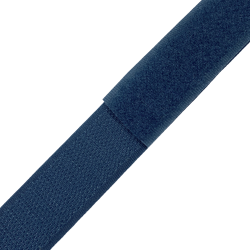Контактная лента 25мм цвет Синий (велькро-липучка, на отрез)  в Щекино