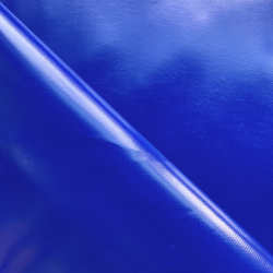Ткань ПВХ 450 гр/м2, Синий (Ширина 160см), на отрез  в Щекино