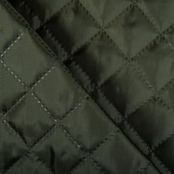 Стеганая подкладочная ткань с синтепоном (100гр/м2), цвет Хаки (на отрез)  в Щекино